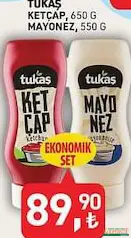 TUKAŞ KETÇAP 650 G + MAYONEZ 550 G fiyat ve kampanya bilgisi